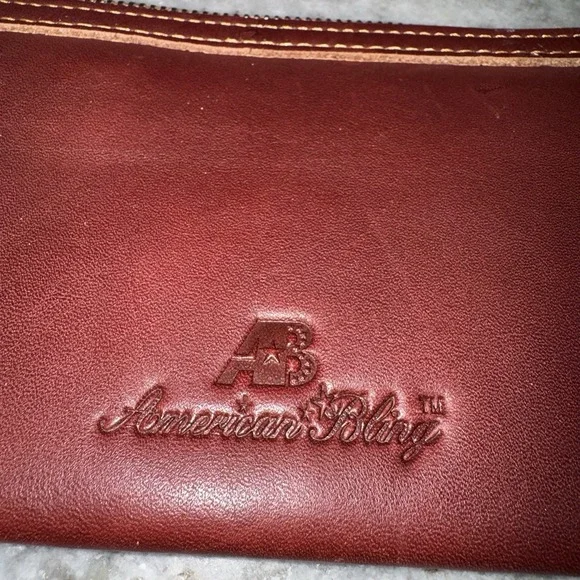 American Bling Leather Hand Bag Clutch Pink Cowhide Chain Strap - Picture 6 of 7